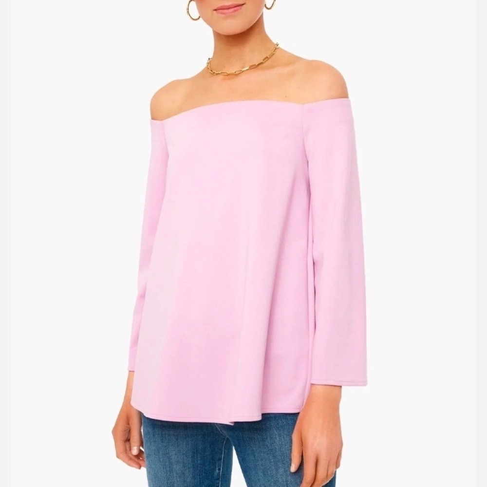 Tuckernuck Miranda Lilac Off The Shoulder‎ Bell Sleeve Top Blouse XS